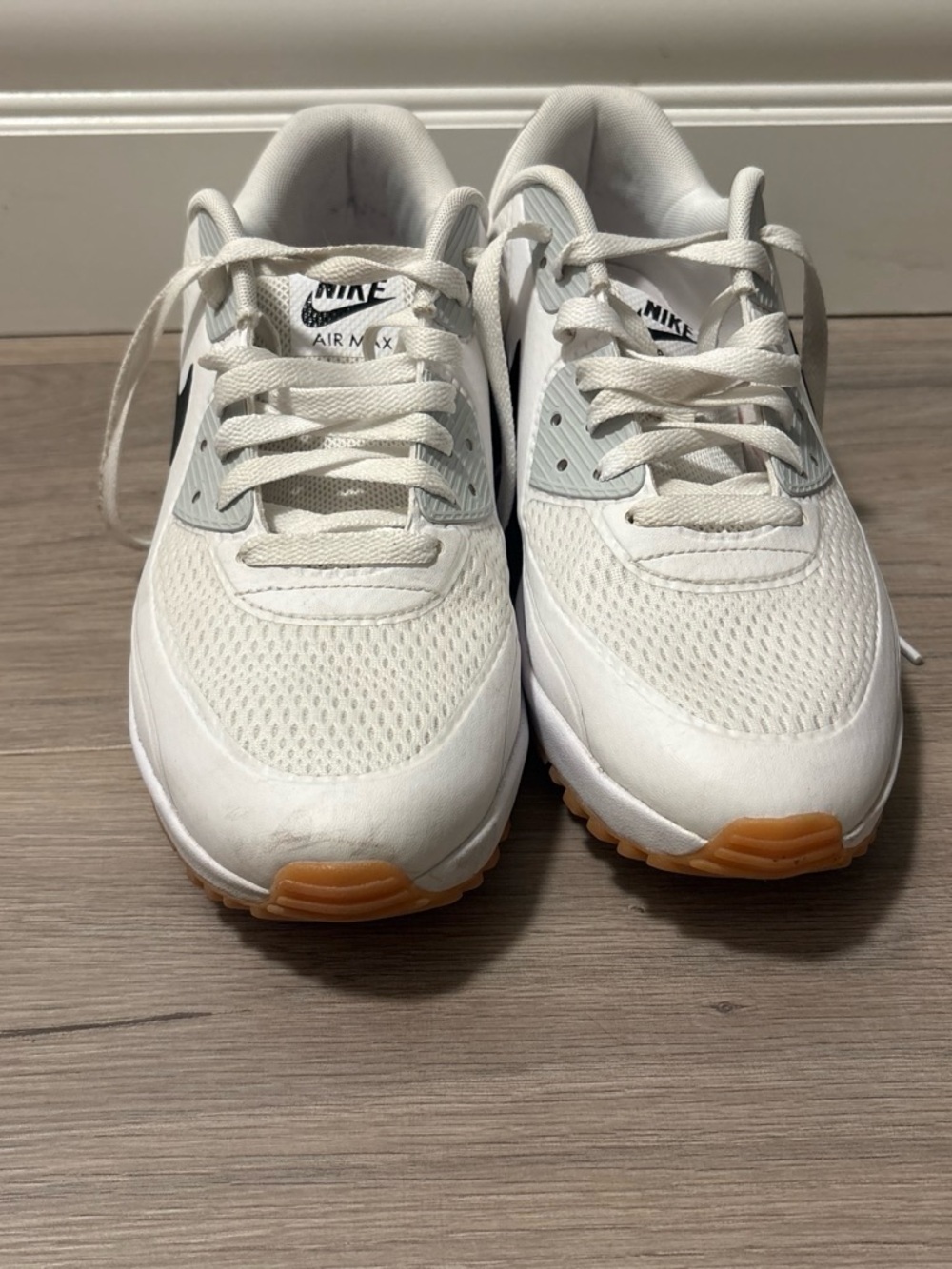 Nike Kids White Sneakers with Gum Accent